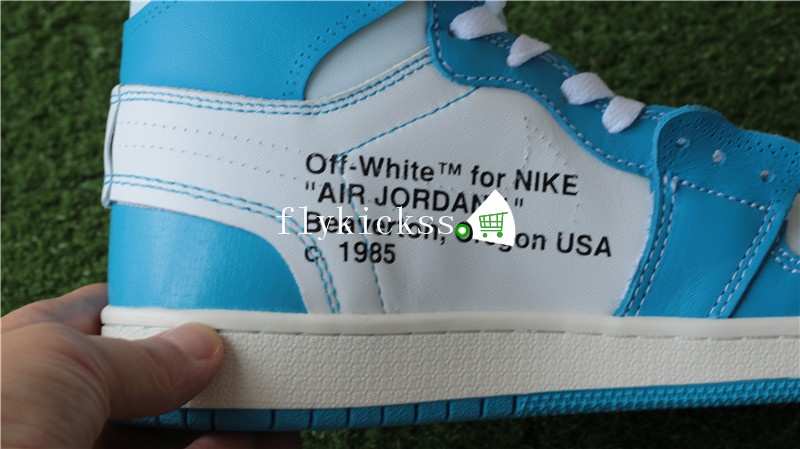 Off White x Nike Air Jordan 1 UNC Powder Blue GS